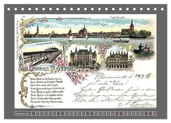 Produktbild: Gru&szlig; aus Rostock (Tischkalender 2026 DIN A5 quer), CALVENDO Monatskalender