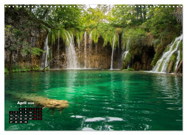 Produktbild: Naturwunder Plitvicer Seen (Wandkalender 2026 DIN A3 quer), CALVENDO Monatskalender