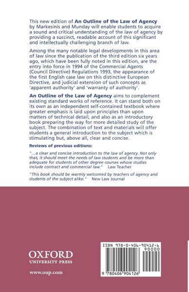 Produktbild: An Outline of the Law of Agency