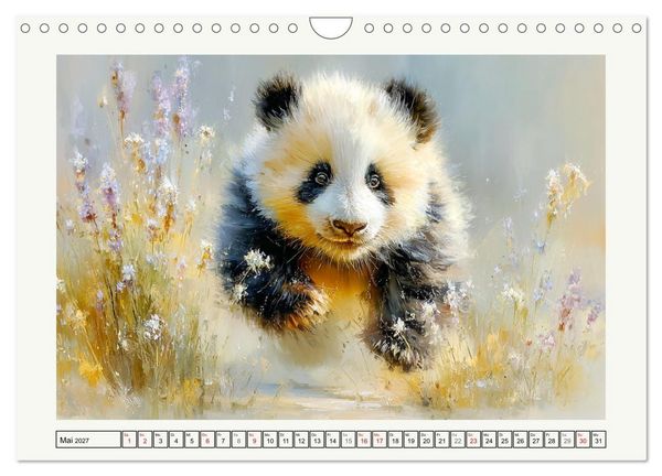 Produktbild: Pandas. Gl&uuml;cksmomente im Reich der B&auml;ren (Wandkalender 2027 DIN A4 quer), CALVENDO Monatskalender