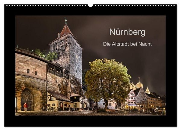 Nürnberg - Die Altstadt bei Nacht (Wandkalender 2026 DIN A2 quer), CALVENDO Monatskalender