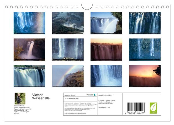 Produktbild: Victoria Wasserf&auml;lle (Wandkalender 2026 DIN A4 quer), CALVENDO Monatskalender