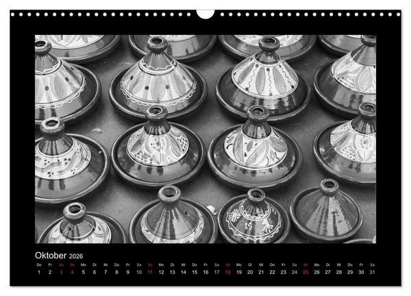 Produktbild: Marokko - Nostalgie in schwarz-weiss (Wandkalender 2026 DIN A3 quer), CALVENDO Monatskalender