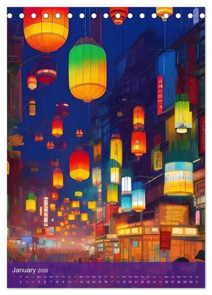 Produktbild: Prismatic Visions (Desk Calendar 2026 DIN A5 portrait), CALVENDO 12 Month DeskCalendar
