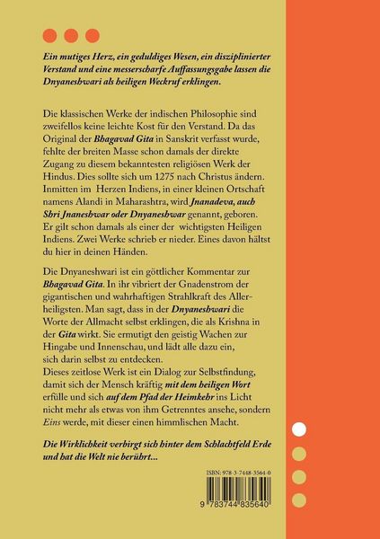 Produktbild: Dnyaneshwari - Ein G&ouml;ttlicher Kommentar zur Bhagavad Gita