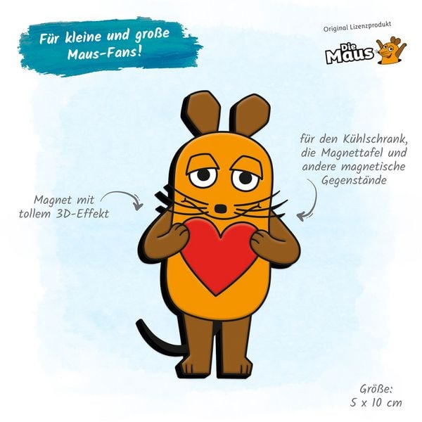 Produktbild: Tr&ouml;tsch Die Maus Magnet Herz