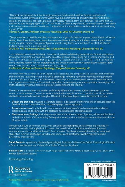Produktbild: Research Methods for Forensic Psychologists