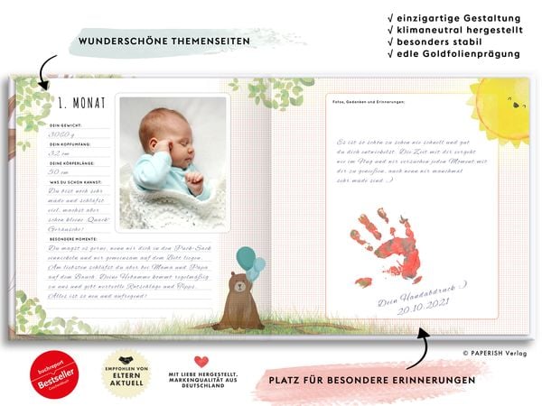 Produktbild: Babyalbum - UNSER ERSTES GEMEINSAMES JAHR (ros&eacute;)