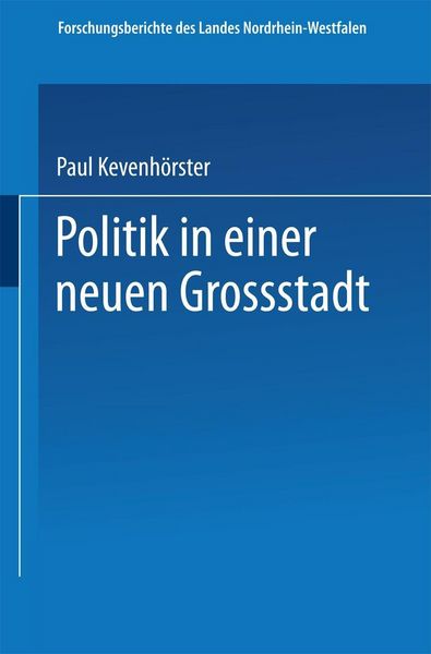 Produktbild: Politik in einer neuen Gro&szlig;stadt