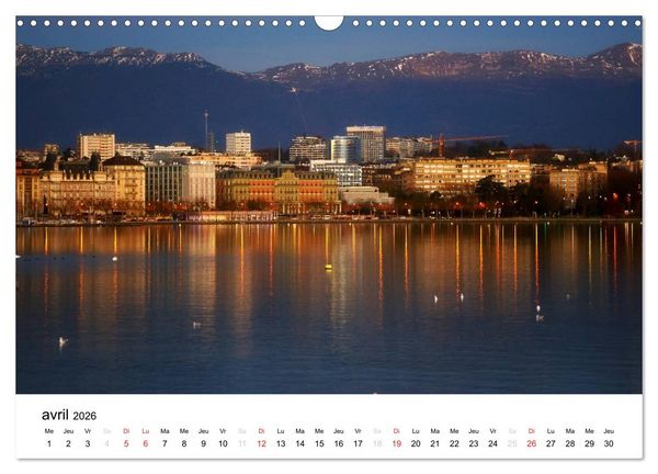 Produktbild: Gen&egrave;ve Points de vue (Calendrier mural 2026 DIN A3 vertical), CALVENDO calendrier mensuel