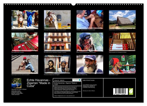 Produktbild: Echte Havannas - Zigarren "Made in Cuba" (hochwertiger Premium Wandkalender 2026 DIN A2 quer), Kunstdruck in Hochglanz