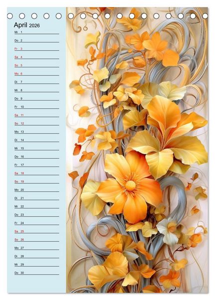Produktbild: Bl&uuml;tenarrangements (Tischkalender 2026 DIN A5 hoch), CALVENDO Monatskalender