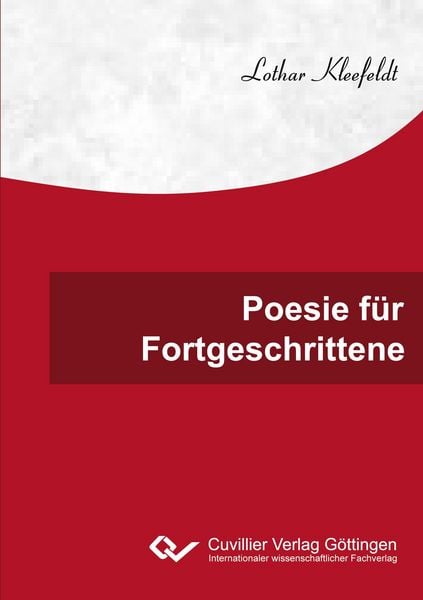 Produktbild: Poesie f&uuml;r Fortgeschrittene