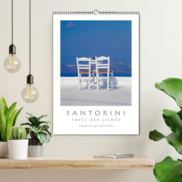 Produktbild: SANTORINI - INSEL DES LICHTS (Wandkalender 2026 DIN A2 hoch), CALVENDO Monatskalender