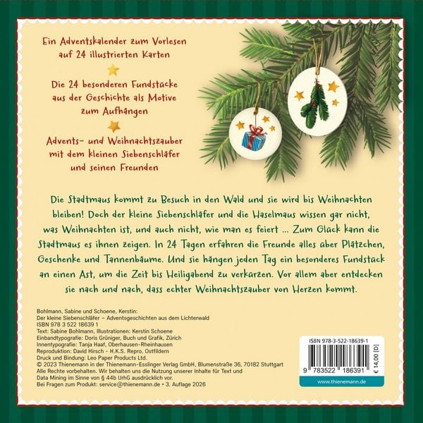 Produktbild: Der kleine Siebenschl&auml;fer: Adventsgeschichten aus dem Lichterwald
