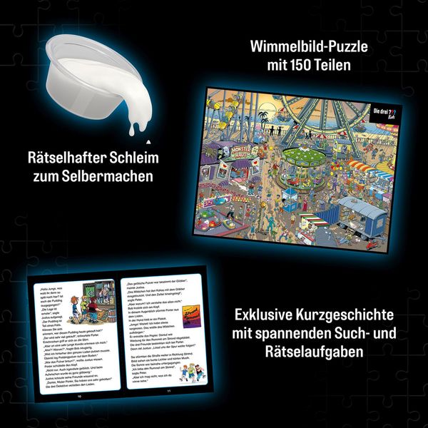 Produktbild: Krimipuzzle Die drei ??? Kids Vorsicht, Glibberfalle!