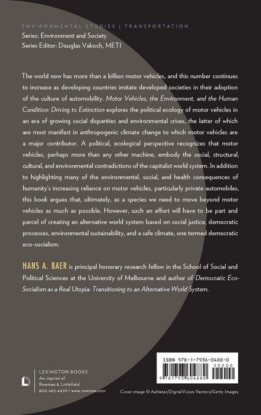 Produktbild: Motor Vehicles, the Environment, and the Human Condition