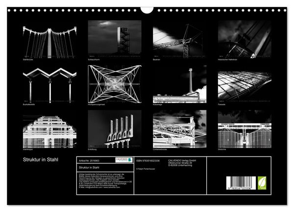 Produktbild: Struktur in Stahl (Wandkalender 2026 DIN A3 quer), CALVENDO Monatskalender