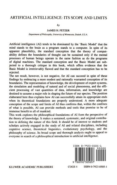 Produktbild: Artificial Intelligence: Its Scope and Limits