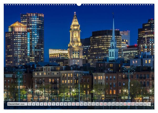 Produktbild: Stadtansichten aus Boston (hochwertiger Premium Wandkalender 2026 DIN A2 quer), Kunstdruck in Hochglanz