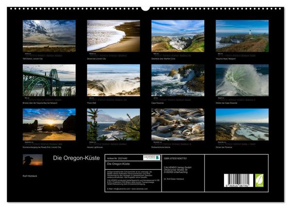 Produktbild: Die Oregon-K&uuml;ste (hochwertiger Premium Wandkalender 2026 DIN A2 quer), Kunstdruck in Hochglanz
