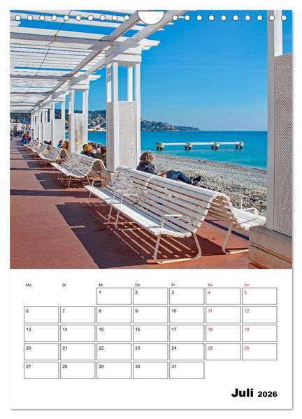 Produktbild: C&ocirc;te d&rsquo;Azur - Reiseziel am Mittelmeer (Wandkalender 2026 DIN A4 hoch), CALVENDO Monatskalender