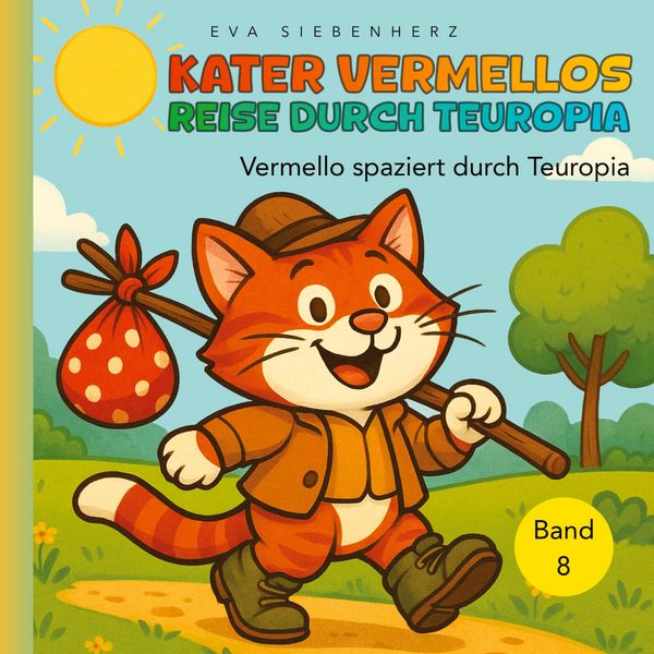 Produktbild: Vermello spaziert durch Teuropia, humorvolle und kindgerechte Katzengeschichten als Bilder- und Vorlesebuch in 12 Kapiteln als Einzelb&auml;nde