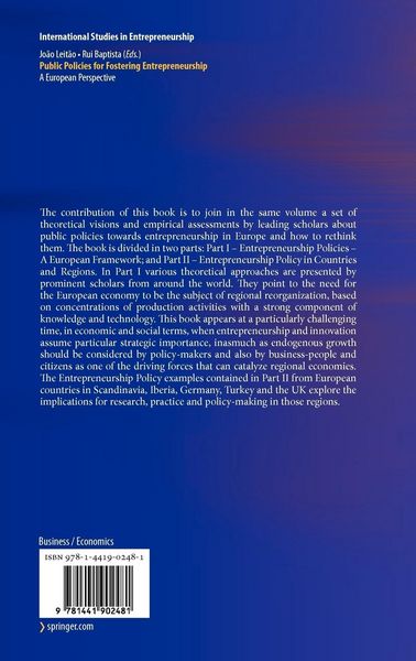 Produktbild: Public Policies for Fostering Entrepreneurship