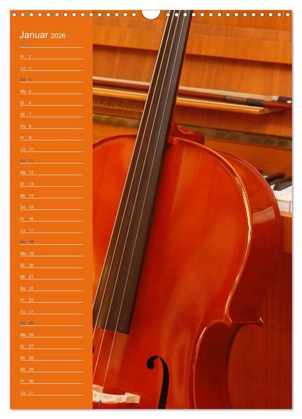 Produktbild: Geliebtes Cello (Wandkalender 2026 DIN A3 hoch), CALVENDO Monatskalender