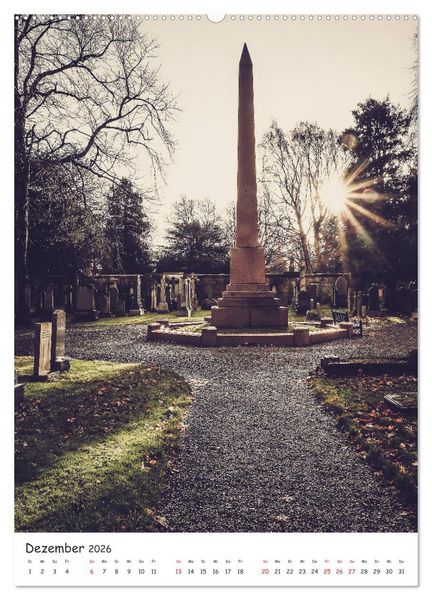 Produktbild: Dean Cemetery - Historischer Friedhof Edinburgh (hochwertiger Premium Wandkalender 2026 DIN A2 hoch), Kunstdruck in Hochglanz
