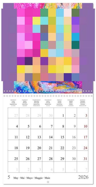 Produktbild: Colourful nude painting (Wall Calendar 2026 12 &times; 12 Inch) CALVENDO 12 Month Wall Calendar