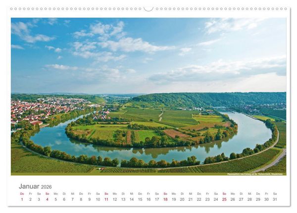 Produktbild: Der Neckar - Unterwegs in Deutschland (Wandkalender 2026 DIN A2 quer), CALVENDO Monatskalender