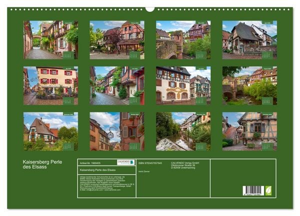 Produktbild: Kaisersberg Perle des Elsass (Wandkalender 2026 DIN A2 quer), CALVENDO Monatskalender