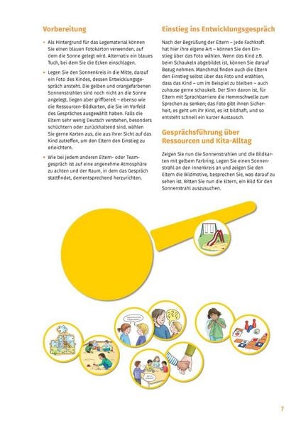 Produktbild: Die Ressourcensonne: Gute Entwicklungsgespr&auml;che in der Kita trotz Sprachbarriere