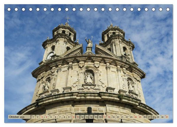 Produktbild: Von Porto nach Santiago de Compostela (Tischkalender 2026 DIN A5 quer), CALVENDO Monatskalender