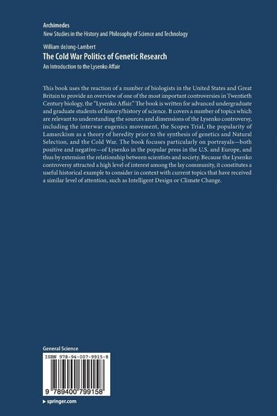 Produktbild: The Cold War Politics of Genetic Research
