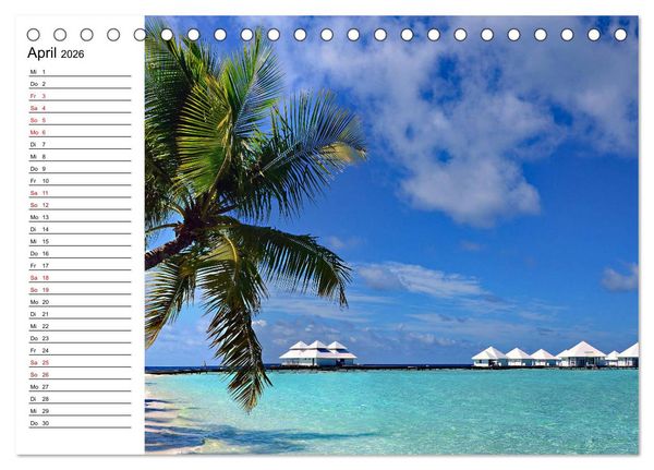 Produktbild: So sch&ouml;n sind die Malediven (Tischkalender 2026 DIN A5 quer), CALVENDO Monatskalender