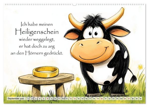 Produktbild: Kuhle Spr&uuml;che (Wandkalender 2026 DIN A2 quer), CALVENDO Monatskalender