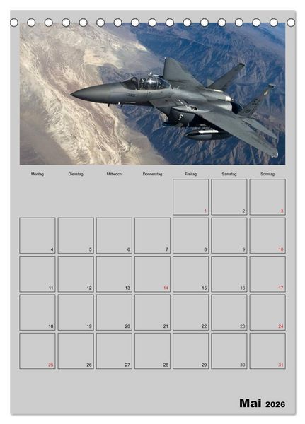 Produktbild: Milit&auml;r. U.S. Kampfflugzeuge (Tischkalender 2026 DIN A5 hoch), CALVENDO Monatskalender