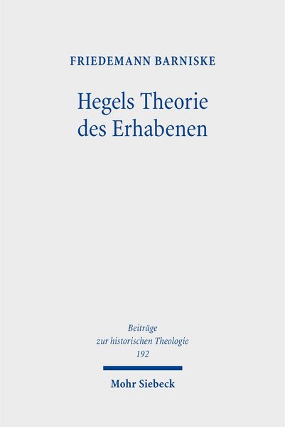 Produktbild: Hegels Theorie des Erhabenen