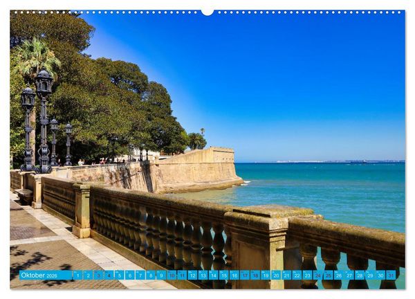 Produktbild: C&aacute;diz Sp&uuml;re die frische Meeresbrise (hochwertiger Premium Wandkalender 2026 DIN A2 quer), Kunstdruck in Hochglanz