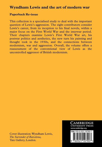 Produktbild: Wyndham Lewis and the Art of Modern War