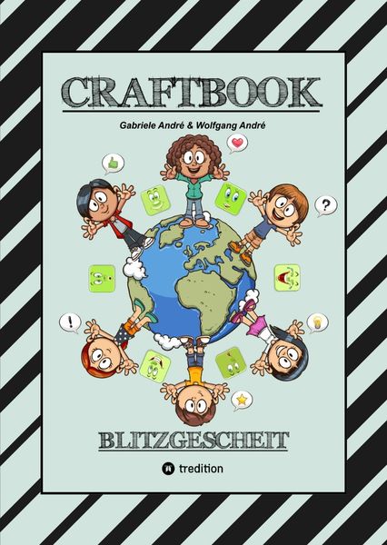 Produktbild: CRAFTBOOK - 140 SEITEN MIT LUSTIGEN AUSMALMOTIVEN - KNIFFLIGE R&Auml;TSEL - SPANNENDE AUFGABEN - LUSTIGES BASTELSPIEL
