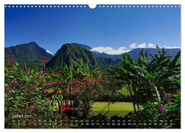 Produktbild: La R&egrave;union - C&ocirc;tes fantastiques et paysage montagneux (Calendrier mural 2027 DIN A3 vertical), CALVENDO calendrier mensuel