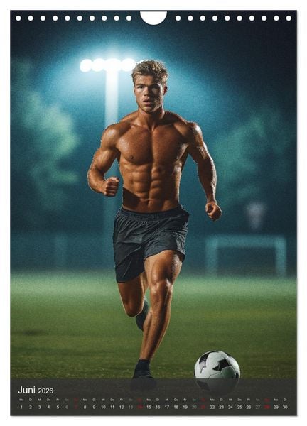 Produktbild: SEXY JUNGS - Nackte Haut beim Fu&szlig;ball (Wandkalender 2026 DIN A4 hoch), CALVENDO Monatskalender