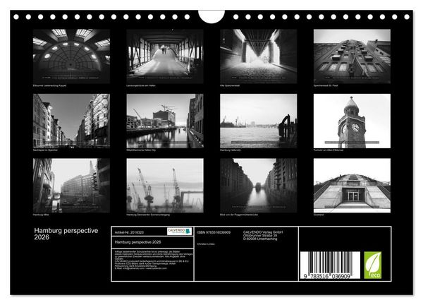 Produktbild: Hamburg perspective 2026 (Wandkalender 2026 DIN A4 quer), CALVENDO Monatskalender