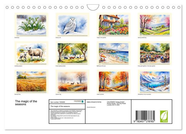 Produktbild: The magic of the seasons (Wall Calendar 2026 DIN A4 landscape), CALVENDO 12 Month Wall Calendar