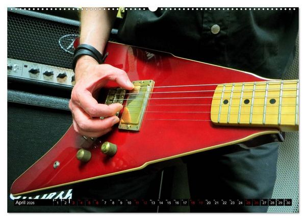 Produktbild: Gitarren und Amps - abgerockt (hochwertiger Premium Wandkalender 2026 DIN A2 quer), Kunstdruck in Hochglanz