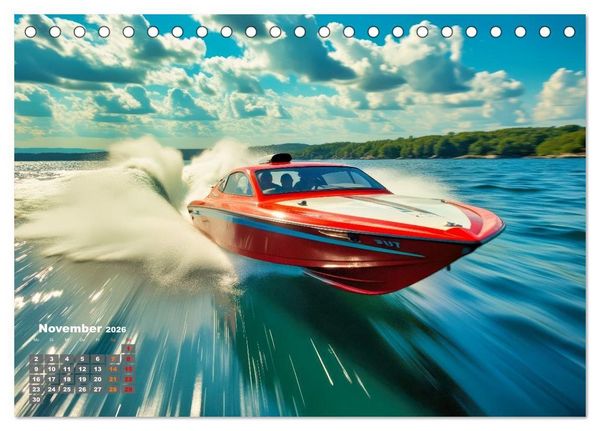 Produktbild: Speedboote (Tischkalender 2026 DIN A5 quer), CALVENDO Monatskalender
