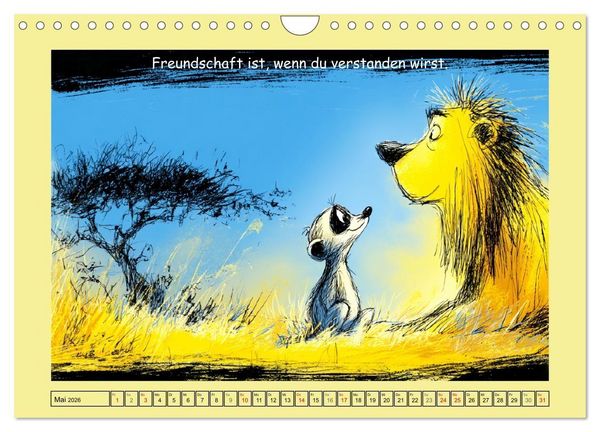Produktbild: Kleine W&auml;chter. Erdm&auml;nnchen und Weisheiten (Wandkalender 2026 DIN A4 quer), CALVENDO Monatskalender